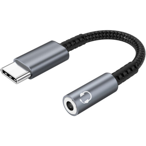 Adaptateur USB C vers jack. Adaptateur USB C vers prise 3,5 mm. Adaptateur USB C Aux Adaptateur audio pour prise casque avec puce DAC haute résolution compatible pour Samsung Galaxy.Xiaomi.iPad Pro. M (1/5)