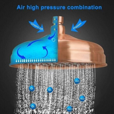 Pommeau De Douche Effet Pluie De 20,3 Cm Avec Bras D'extension Assorti