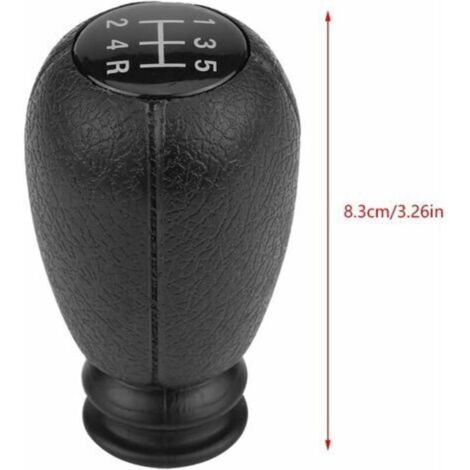 Pommeau De Levier De Vitesse Chromé Noir - Compatible CITROËN C1 C2 C3 C4 Picasso Xsara Saxo Berlingo