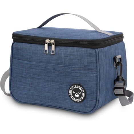 Sac Isotherme Fit & Fresh Avec Shaker 18 Oz - Lorella Posey Bleu Marine - Doublure PEVA Sans BPA