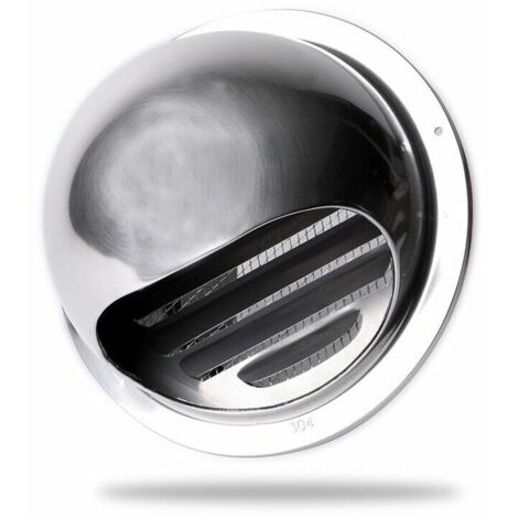 Tigrezy Grille Ventilation 100 mm Grille Aeration Inox Haute Qualité Grille Aération Extérieur Avec Moustiquaire Protège la Façade et Empêche l'entrée d'air Froid/Grille Inox (1/5)