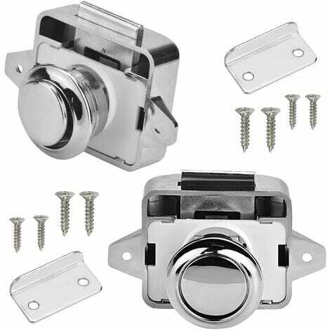 Pcs Verrouillage Push Lock Verrouillage de meubles de camping-car Verrouillage de bouton de verrouillage en métal Tiroirs à verrouillage Push Lock Meubles Serrure de meubles Serrure