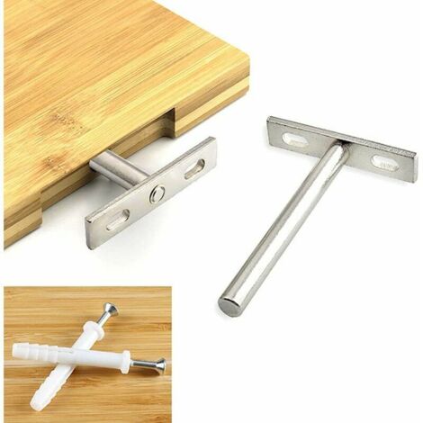 Lot De 2 Supports D'étagère Avec Vis épaisses, Invisibles, Supports De Poignée Disponibles Des Deux Côtés Avec (250 Mm