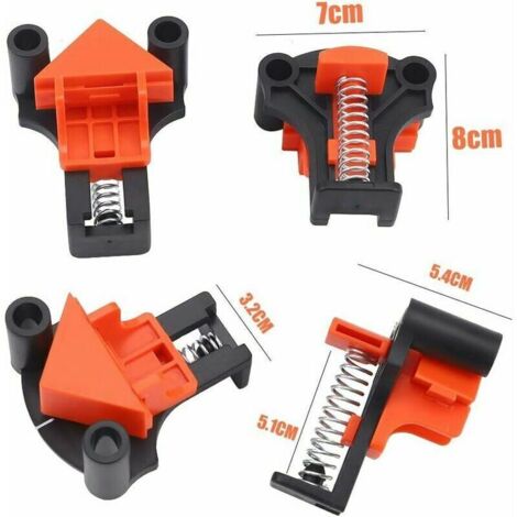 Lot De 4 Serre-Joints D'Angle 90° - Pinces Précises Pour Menuiserie, Assemblage Meubles Et Cadres
