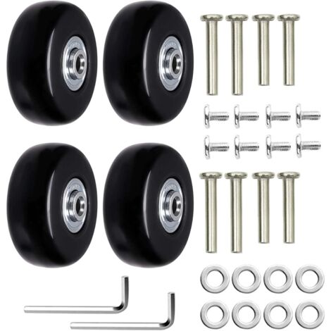 4 pièces roues de rechange pivotantes en caoutchouc pour Valises, Chariots à Bagages, Poussettes 4 pièces roues de rechange pivotantes en caoutchouc pour Valises, Chariots à Bagages, Poussettes