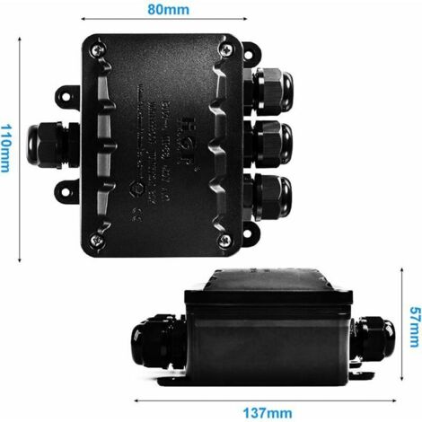 Boîte De Connexion électrique étanche IP67 - 150x100x70 Mm, ABS, Avec Charnière Et Clips, Pour Extérieur Et Bricolage - 5
