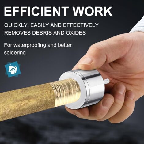 Outil D'ébavurage, Nettoyeur De Tuyaux Et Alésoir Pour Tuyaux En PVC, PPR, Cuivre, Aluminium, Comprenant Une Brosse Pour Tuyaux En Cuivre Et Un Outil De Chanfreinage De Tubes