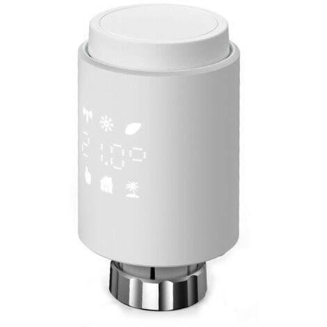 Tête Thermostatique Connectée et Intelligente – Accessoire connecté via wifi pour vos têtes de radiateurs – Compatible avec Alexa, Google Assistant et Siri – Faites des économies d'énergie (1/4)