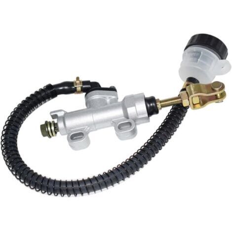 Maître-cylindre de frein arrière, frein à pied arrière, maître-cylindre hydraulique, réservoir de pompe pour moto, Dirt Bike, ATV (blanc) (1/5)