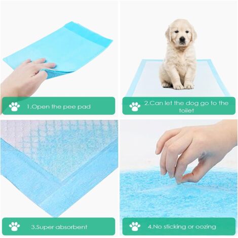 Lot De 20 Coussinets Absorbants Pour Chiens – Taille S (45x33 Cm) – Pour Apprentissage Propreté, Chiots, Chiens âgés – Couleurs Aléatoires