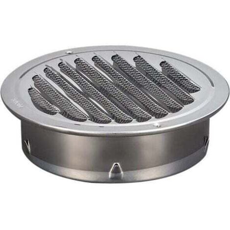 Grille de ventilation ronde en acier inoxydable Grille de ventilation en métal de 100 mm Grille (1/5)