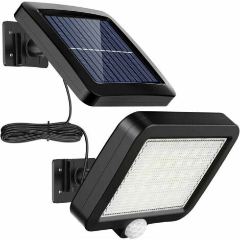Lumière solaire extérieure avec détecteur de mouvement 56 LED, lumière solaire de jardin étanche IP65 à 120 ° avec câble de 5 m [Classe énergétique A++] (1/5)