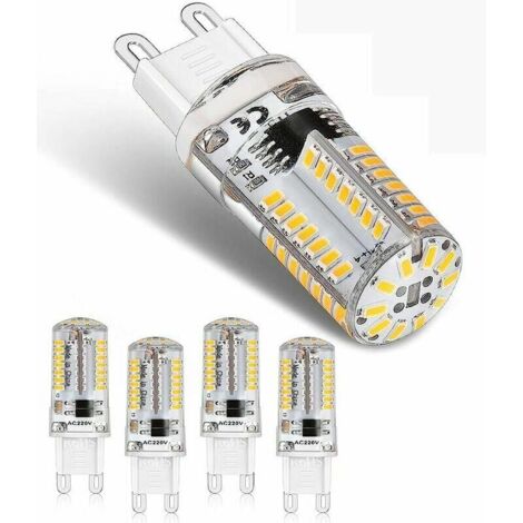 Lot de 5 ampoules LED G9 3 W 200 lm 3 000 K Blanc chaud sans scintillement Intensité non variable Angle de 360 ° Remplace les ampoules halogènes G9 40 W (1/5)