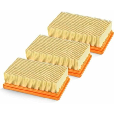 3 Pack remplacement plat plissés Filtre Karcher MV4 MV5 MV6 WD4 WD5 WD6, WD4P WD5P WD6P Aspirateur Wet-Dry - remplace 2,863-005,0 thsinde (1/5)