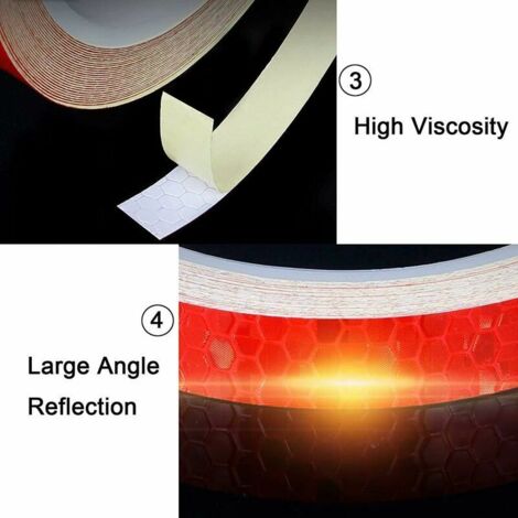 40 Autocollants Réfléchissants 3x8cm - Multicolores - Imperméables - Pour Vélos, Casques, Véhicules