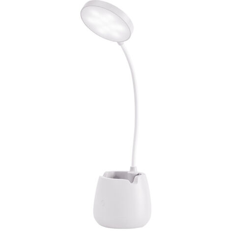 Lampe de Bureau LED Puissante, Lampes de Table Dimmable 3 Niveaux de Luminosité Protection des Yeux Contrôle Tactile Desk Lamp Sans Fil USB
