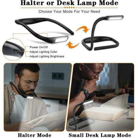 SOLMIRA Lampe De Lecture De Cou LED Rechargeable - Grise, Flexible Et Confortable Pour Lecture Au Lit