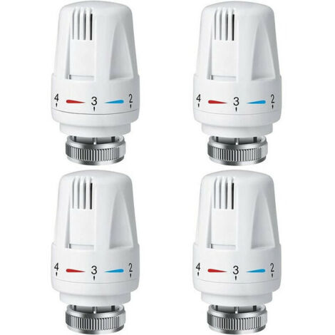 4 PCS Tête thermostatique de radiateur PCS, tête de thermostat de radiateur TRV M30 x 1,5, vanne thermostatique de radiateur, vannes de radiateur de radiateur pour système de chauffage pour la maison (1/5)