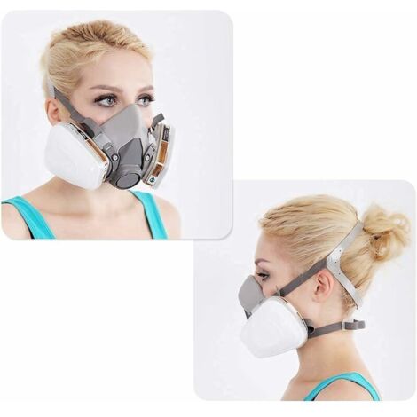 Masque De Protection Respiratoire Réutilisable SOARFLY - Avec Filtre Anti-gaz, Vapeurs, Poussières - Pour Peinture, Bois, Chimie