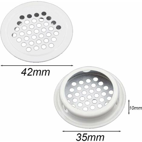 CHSEROK 20 Pièces Trou de Maille de Ventilation Ronde, Acier Inoxydable Grille de Ventilation, Argent Placard Grille D'évacuation, Diamètre Inférieur 53 mm, pour Armoires de Rangement, Placards CHSEROK 20 Pièces Trou de Maille de Ventilation Ronde, Acier Inoxydable Grille de Ventilation, Argent Placard Grille D'évacuation, Diamètre Inférieur 53 mm, pour Armoires de Rangement, Placards