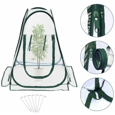 Serre D'Hivernage Pop Up 70x70x80cm - Mini Serre De Jardin PVC Transparent Pour Plantes Et Légumes
