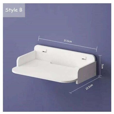 Étagère de projecteur Wifi, botes de rangement de cable d&39alimentation, bote de support de fil, étagères murales en bois-plastique suspendues, décoration de maison DIY, 1 pièce,Rectangle (1/5)