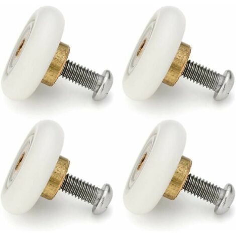 Lot de 4 roulettes de rechange pour portes de douche coulissantes, diamètre 19 mm (1/3)
