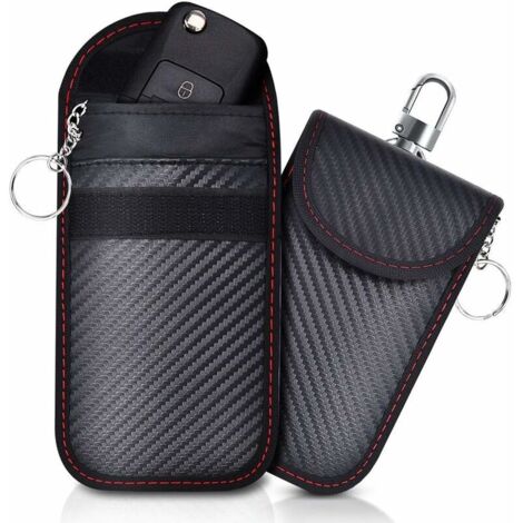 Étui De Protection Pour Clés De Voiture - Cuir Synthétique, Fermeture éclair, Anneau Métallique - Pochette Anti-perte, Contient Pièces