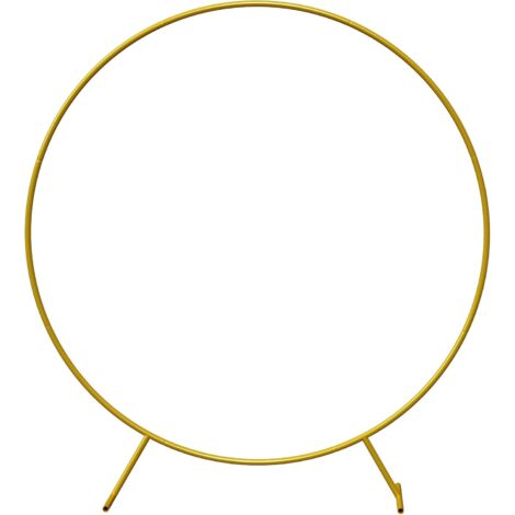 Arche Ronde En Métal Doré 1,8m - Décoration Mariage, Anniversaire, Bohème