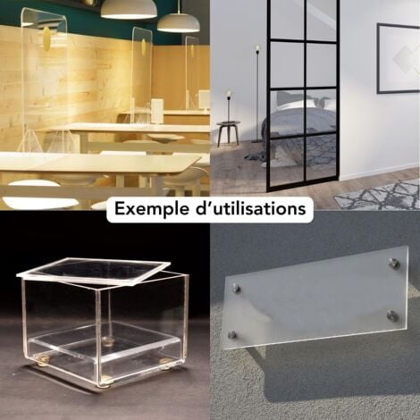 Plaque En Verre Acrylique, Dimensions A4 Ou 297 X 210mm, Epaisseur 3mm, Plastiqu