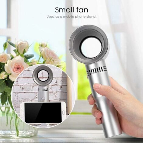 Ventilateur De Cou Portable Sans Lame 360° – Mini Ventilateur De Nuque Silencieux Rechargeable 2400mAh, 3 Vitesses, Refroidissement Mains Libres (Blanc)