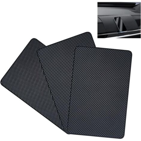 Lot de 3 Tapis Antidérapant Voiture Tableau de Bord, 27x15mm Gels Antidérapants Voiture, Réutilisable Tapis Collant pour Telephone Voiture, pour Décoration de Voiture, Lunettes, Téléphones Portables (1/5)