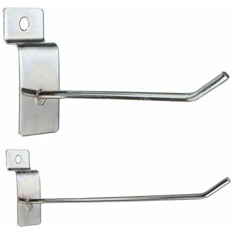 25 X Slatwall Simple Crochet Pin Shop Affichage Montage Prong Hanger 100mm (1/5)