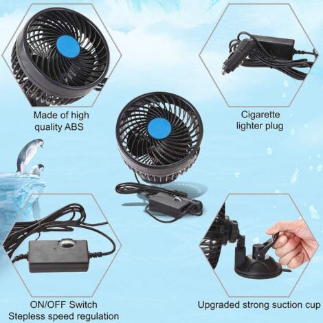 Ventilateur Radiateur Moto 12V – 5000 Tr/min, Dimensions 5x5 Cm, Pour Refroidissement Moteur, Modèles Universels