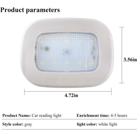 Teguangmei Plafonnier intérieur de voiture avec 20 LED rechargeable par USB - Lampe dôme universelle pour voiture, camion, remorque, camping-car