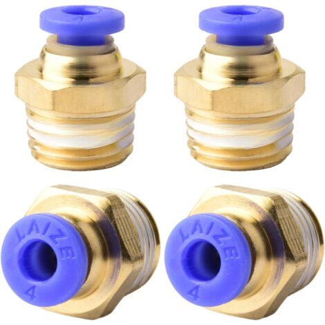 Sourcing Map 8pc 1/8" G Fil Droit Mâle 4mm Pousser Raccord Rapide