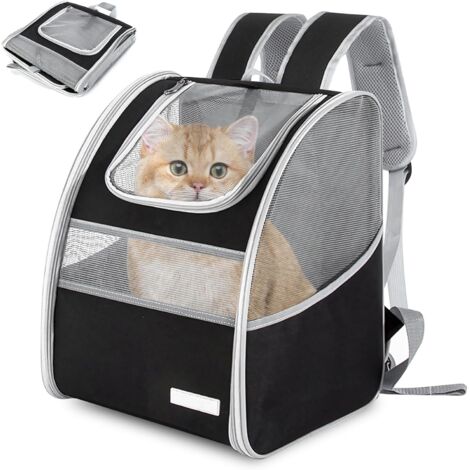 Sac à dos pour chat et chien, sac à dos pour chat, sac à dos pour animaux de compagnie, sac de transport pour chat, pliable et léger, respirant pour voyage, randonnée, camping