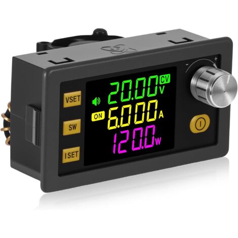 Régulateur de tension de charge solaire, convertisseur descendant/ascendant réglable, DC 6-36 V vers DC 0-36 V, 150 W, convertisseur ascendant de courant constant avec écran LCD (1/5)