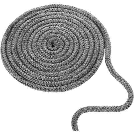 Joint Tressé pour Insert et Poêle, 10mm x 4m Imprégnée de Graphite Joint d'Étanchéité en Fibre de Verre Corde de Joint de Cheminée Remplacement pour Cheminées Poêles à Bois (1/5)