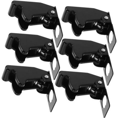 6 pièces Couvre Interrupteurs à Bascule Plastique Noir Lot de Protection Poussière et Étanche Installation Facile et Sécurité Renforcée pour Éviter les Accidentelles (1/5)