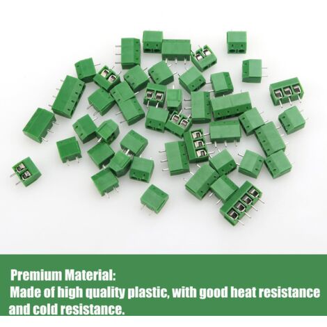 JOYKK Lot De 10 Borniers à Vis 3 Pin PCB - Pas 2.54mm - Vert