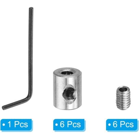 PATIKIL 3mm Clip Corde Agrafe 4 Pcs - Acier Inox 304 Avec Vis M4 Et Clé, Fixation Robuste Pour Câbles