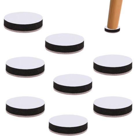 Lot de 8 rehausseurs de meubles autocollants - Pour table, chaise, canapé, lit, cabinet - Hauteur élevée : 6 cm - Hauteur : 1,65 cm (1/5)