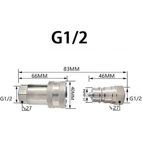 Coupleur hydraulique mâle Eaton Gromelle Danfoss H5000 taille 1/4 Coupleur hydraulique mâle Eaton Gromelle Danfoss H5000 taille 1/4