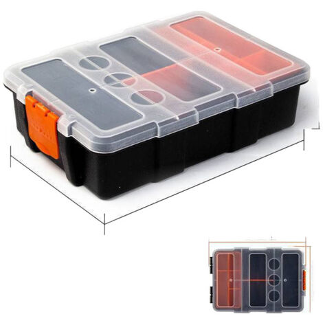 MOONDAME Boîte De Rangement Portable Pêche Avec Séparateurs - Boîte Transparente Pour Leurres, Hameçons Et Outils