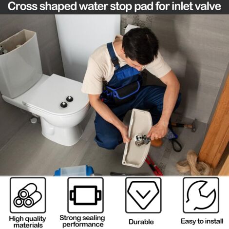 4 Joints De Chasse D'eau WC - Membrane En Caoutchouc Remplaçable - Installation Facile - Stop Les Fuites