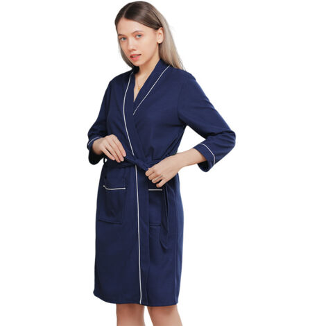 Peignoir Léger En Satin Pour Homme Avec Short - Doux Et Confortable, Coupe Genoux