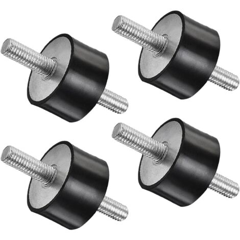 2Pcs Supports M10 Caoutchouc Antivibratoires 50 x 20mm avec