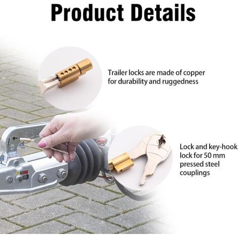2 Pi ces Cadenas Remorque Verrou D attelage De Remorque Avec 4pcs Cl 2 Pi ces Cadenas Remorque Verrou D attelage De Remorque Avec 4pcs Cl