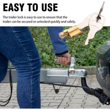 Lot De 2 Cadenas De Remorque à Clé Identique - Système De Verrouillage Caché - Sécurité Renforcée - Marque NU-SET